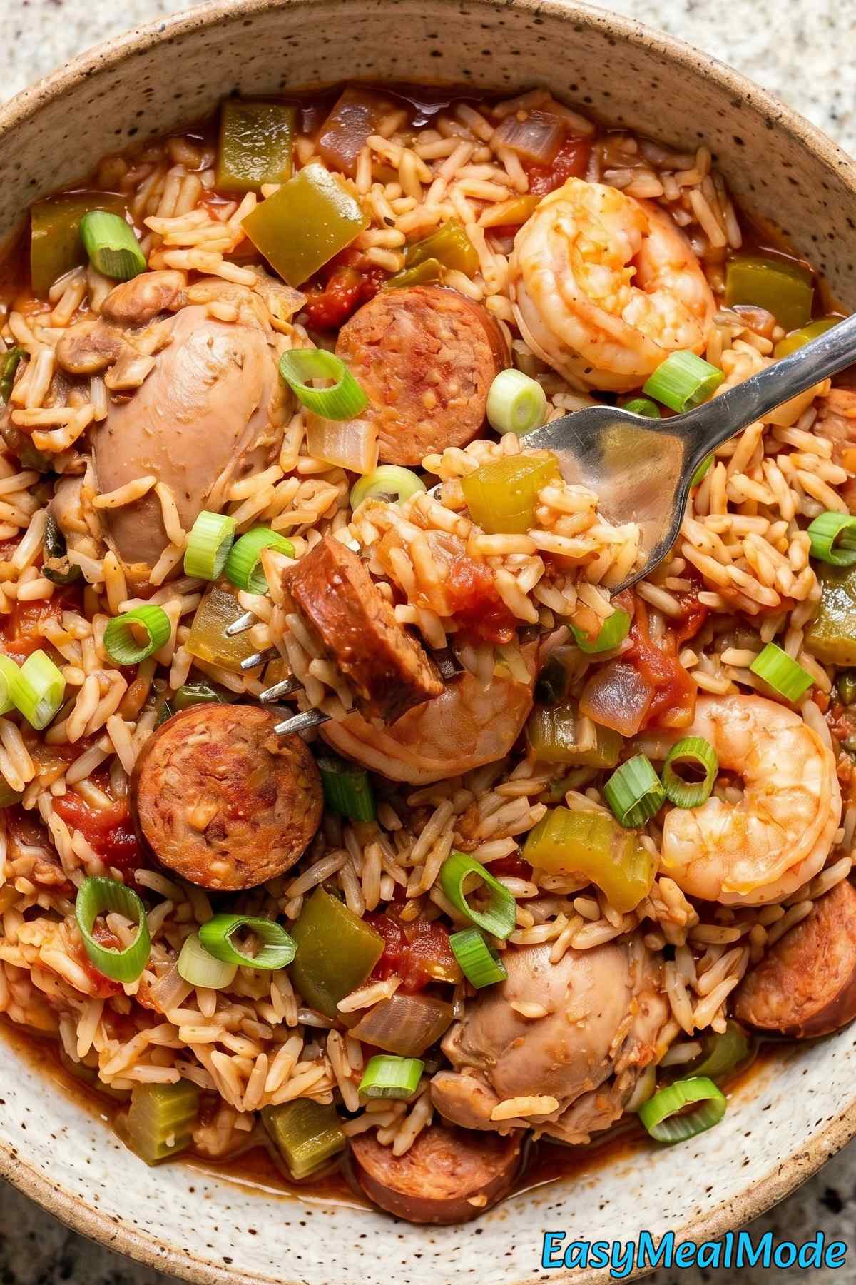 Flavorful slow cooker jambalaya dinner