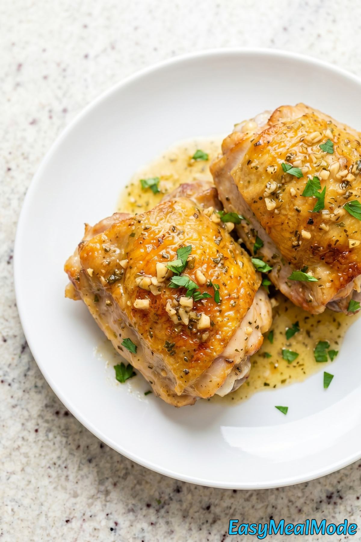 Golden slow cooker lemon garlic chicken