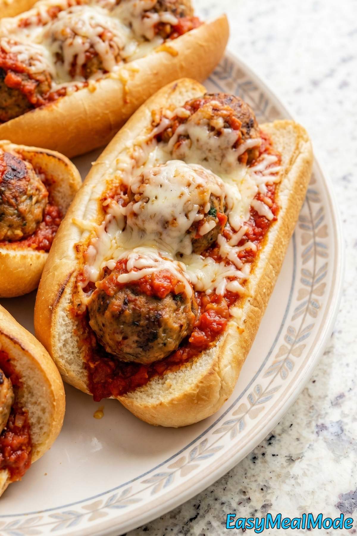 Easy slow cooker meatball subs ready to eat