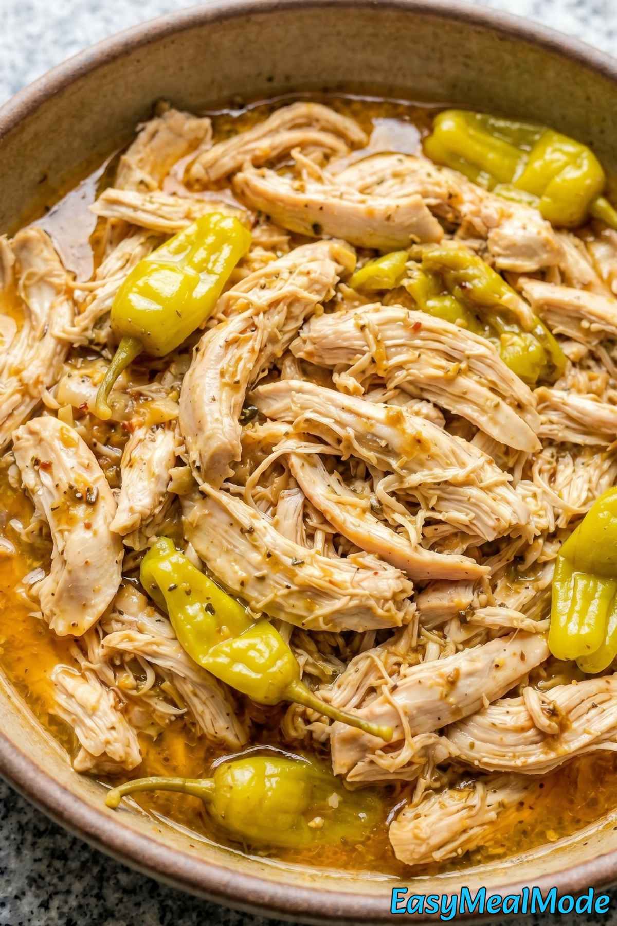 Rich slow cooker Mississippi chicken