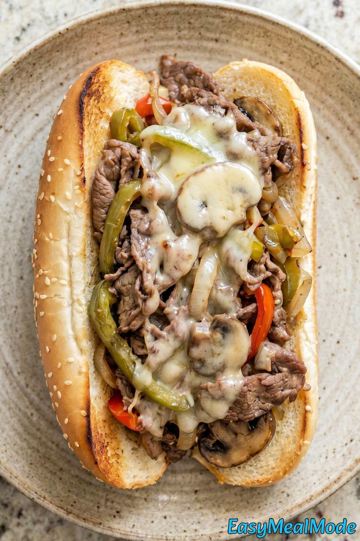 Easy slow cooker Philly cheesesteak