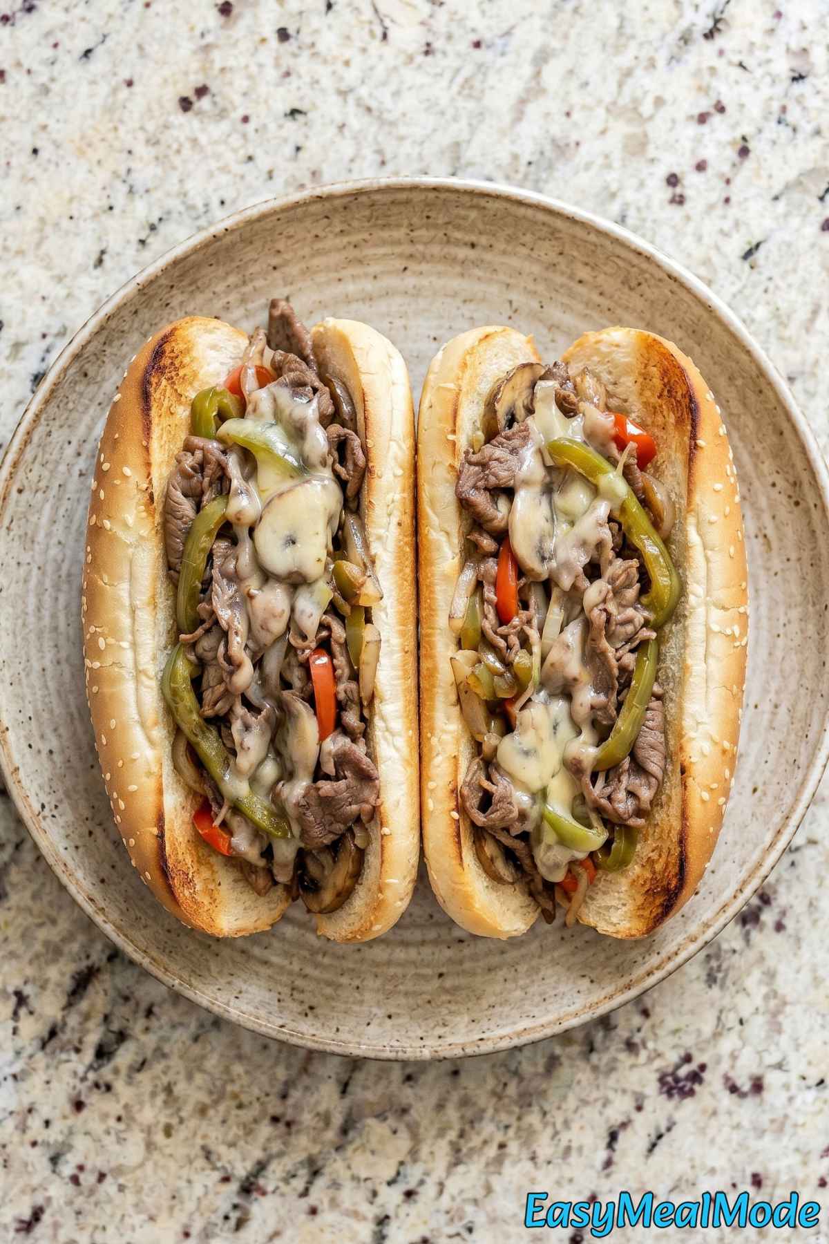 Juicy slow cooker Philly cheesesteak