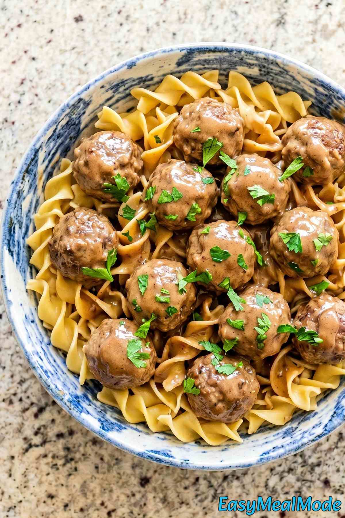 Comforting slow cooker Swedish meatballs dish