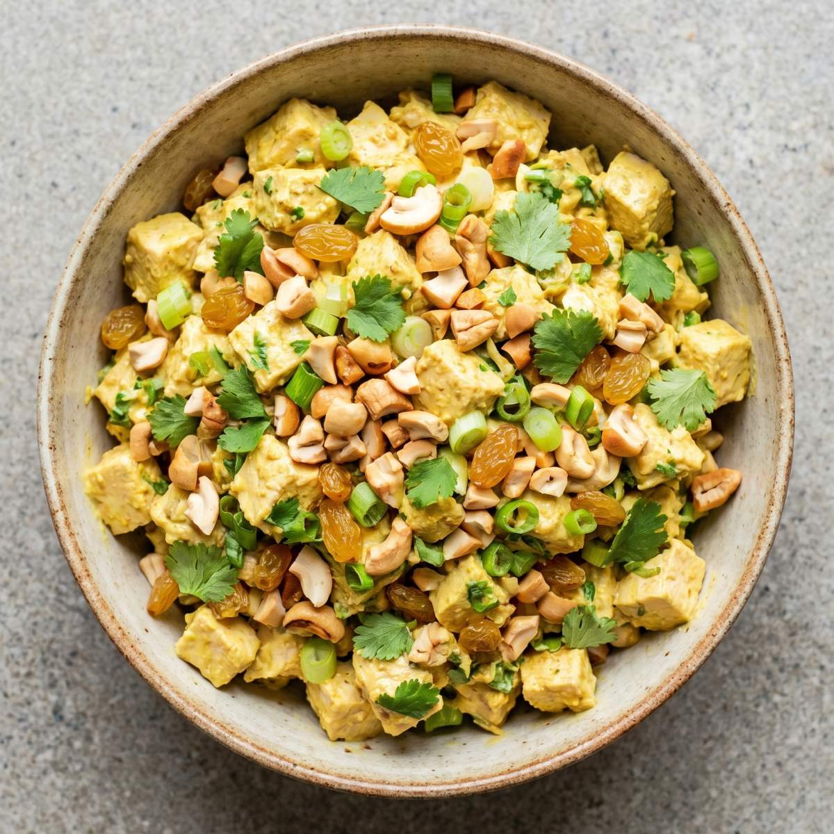 Chicken Salad with Curry & Cashews