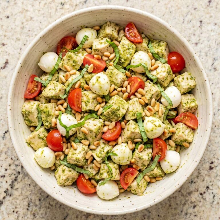 Chicken Salad with Pesto & Mozzarella