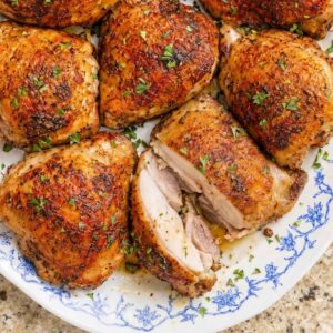 High Protein Baked Chicken Thighs