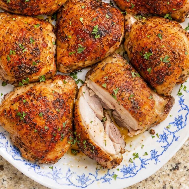 High Protein Baked Chicken Thighs