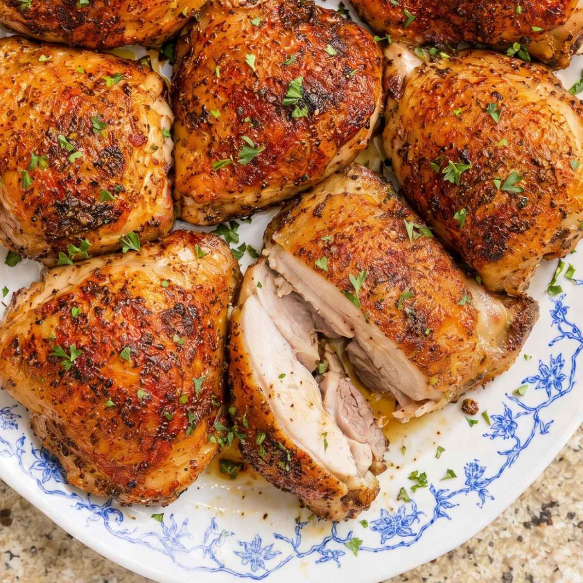 High Protein Baked Chicken Thighs