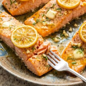 High Protein Baked Salmon with Lemon Dill