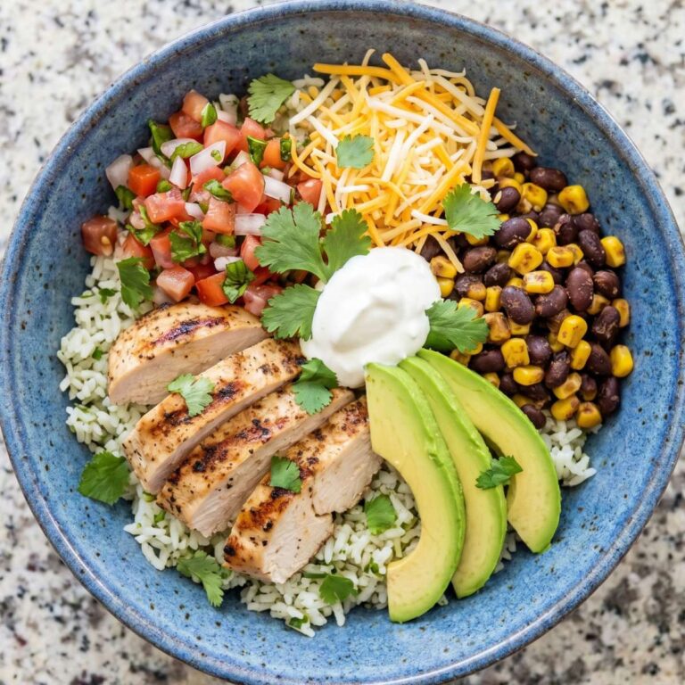 High Protein Chicken Burrito Bowl