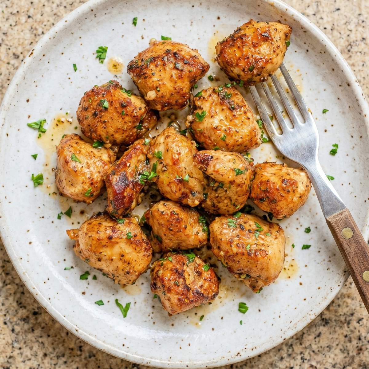 High Protein Garlic Butter Chicken Bites