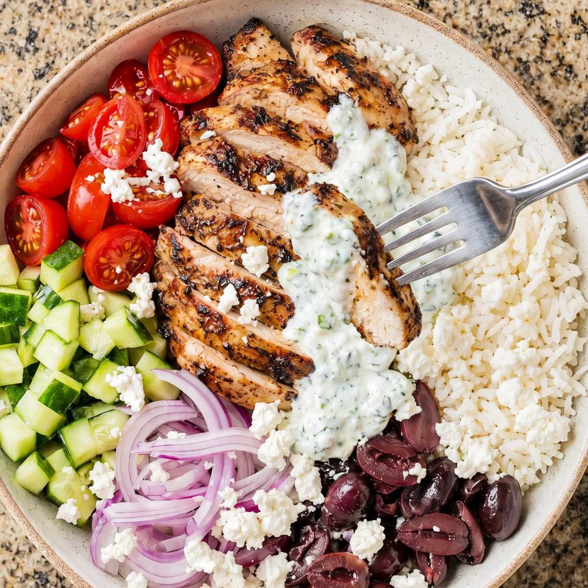 High Protein Greek Chicken Bowl