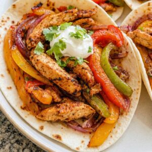 High Protein Sheet Pan Chicken Fajitas