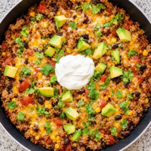 High Protein Turkey Taco Skillet