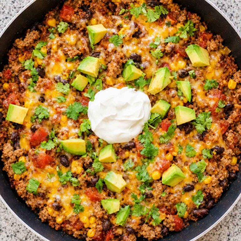 High Protein Turkey Taco Skillet