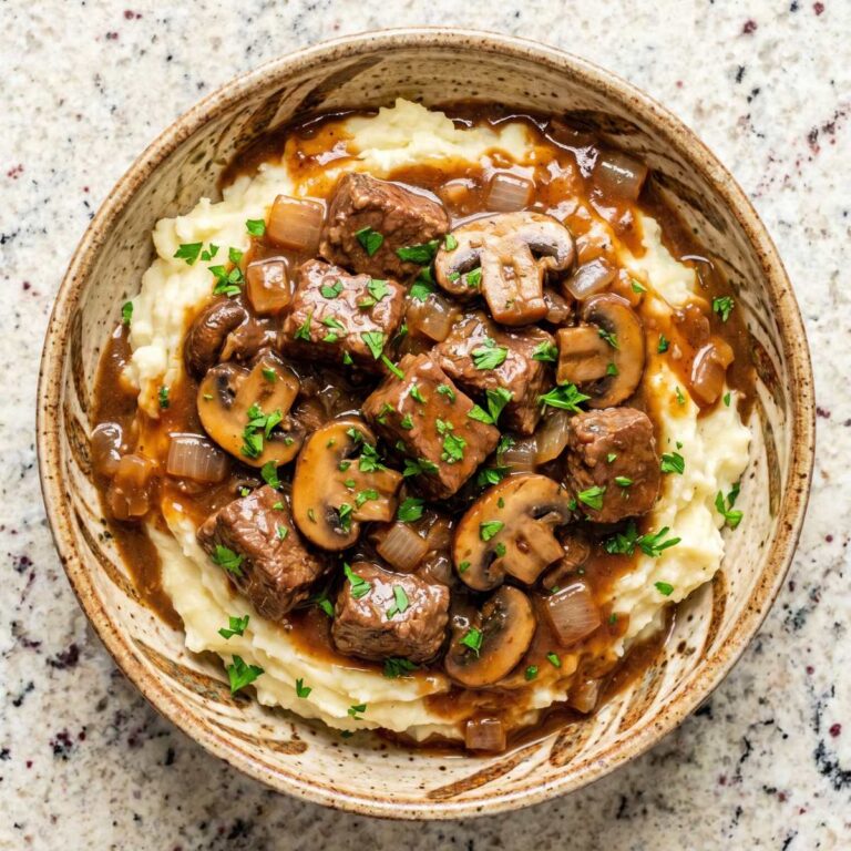 Slow Cooker Beef Tips & Gravy