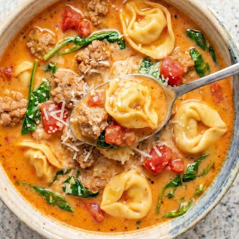Slow Cooker Creamy Tortellini Soup