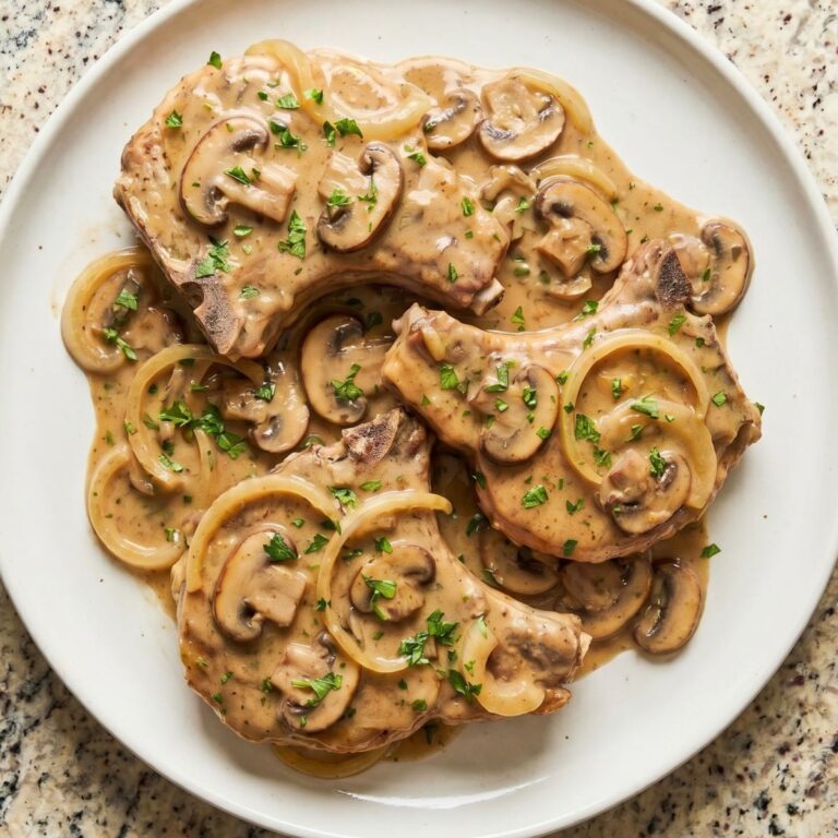 Slow Cooker Smothered Pork Chops